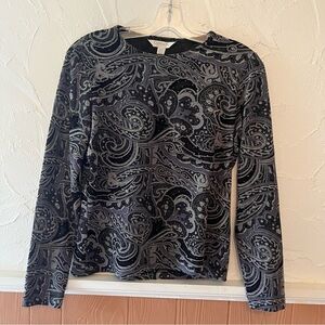 Conrad C Collection Sparkly Patterned Top Size Medium